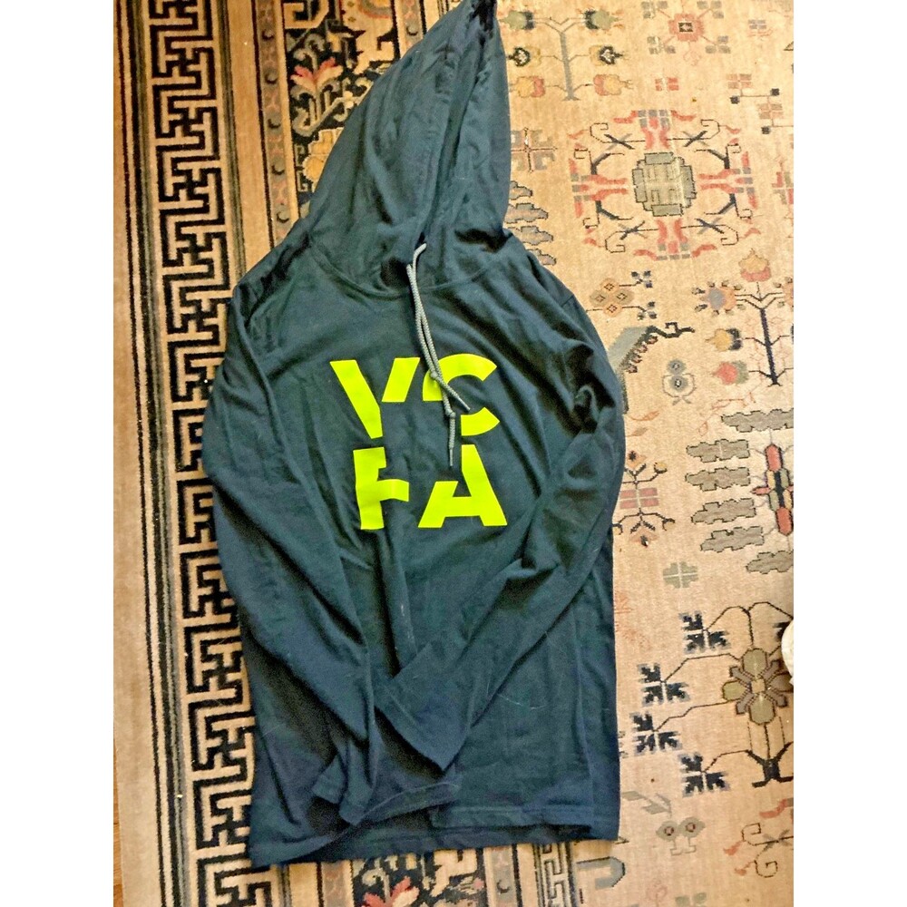 VCFA Vermont Collège Fine Arts Hoodie Women's Small Collegiate Navy Ringspun